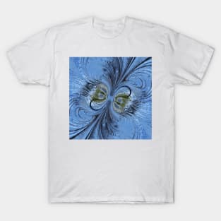 CYCLONE DESİGN OF SHADES OF SKY BLUE. A textured floral fantasy pattern and design T-Shirt